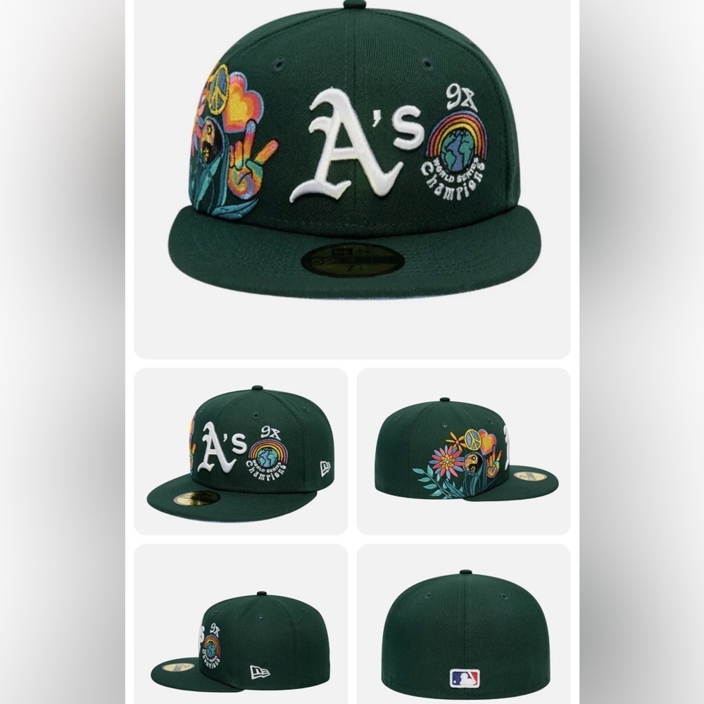 New Era 59FIFTY Oakland A’s Groovy Fitted Hat Size 7 1/2 - Picture 2 of 10